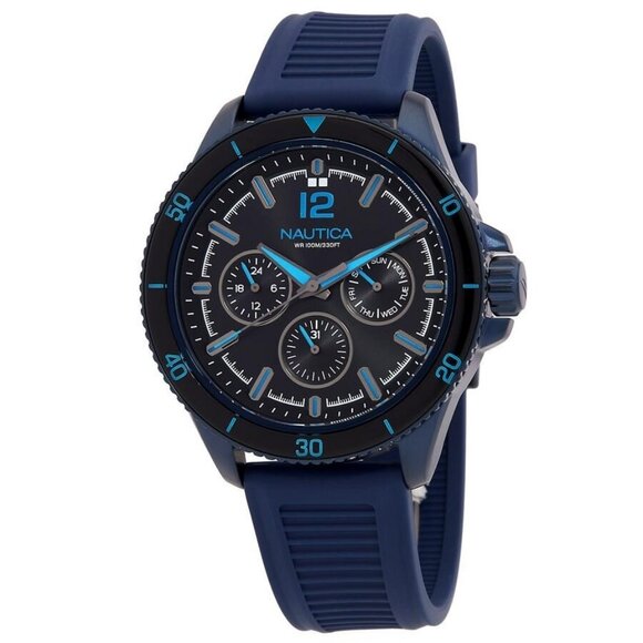 FX04650B NWT Nautica Fashion Men's Quartz Steel Authentic Watch - Picture 1 of 3